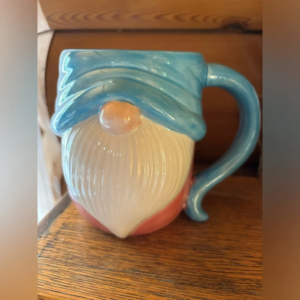 Gnome Mug Cup Pink Blue - Picture 2 of 5